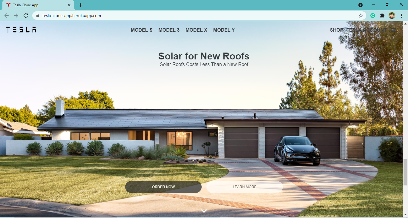 Tesla Clone Home Page